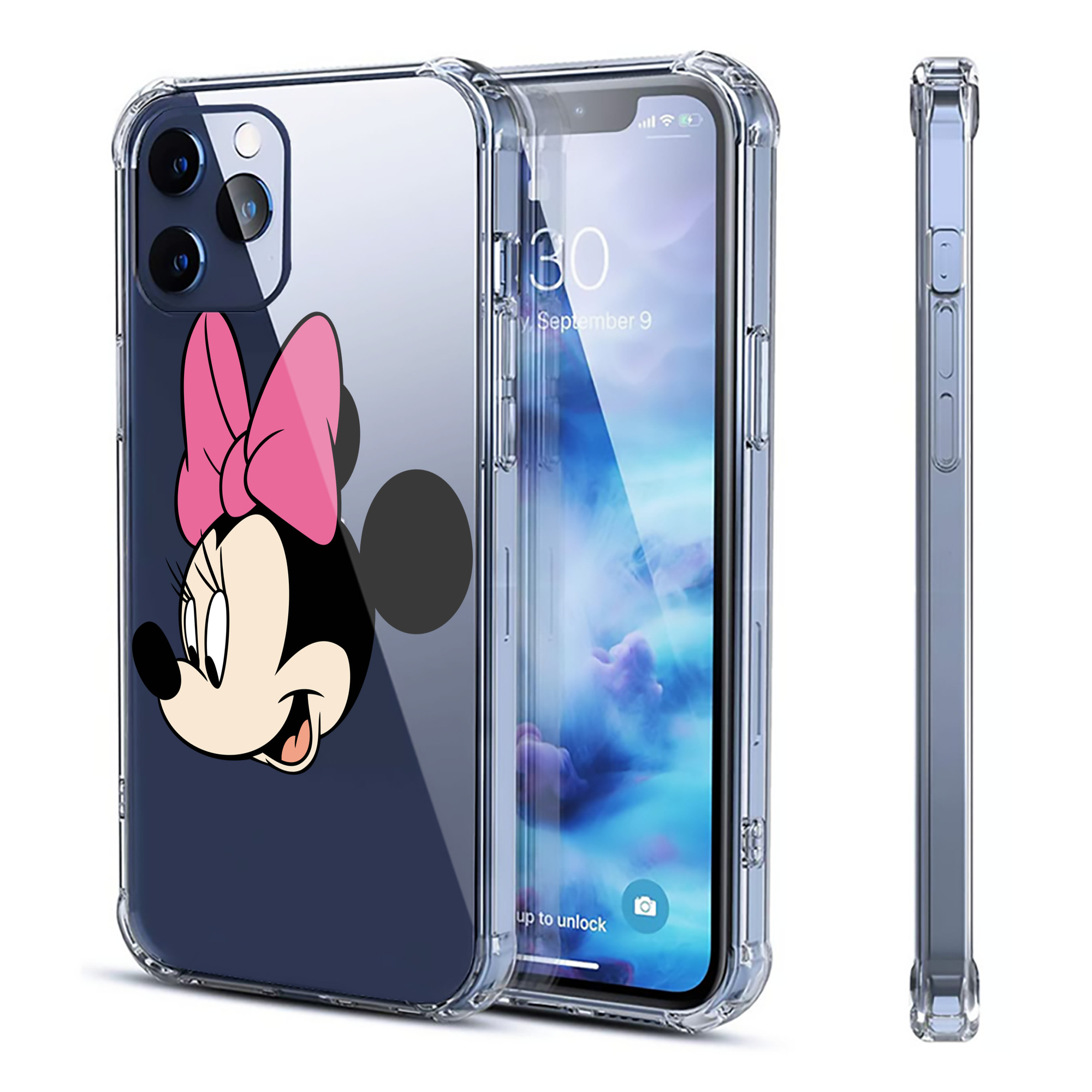 （画像用） ミッキーマウス Mickey Mouse 【iPhone 12シリーズ対応】透明スマホケース（クリアソフトケース）